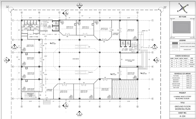 draw commercial interior office, restaurant plan, supermarket structural layout