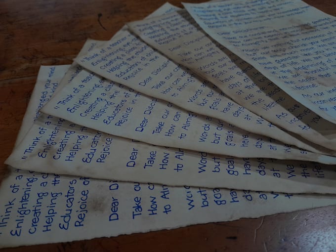 write handwritten letters and stories beautifully