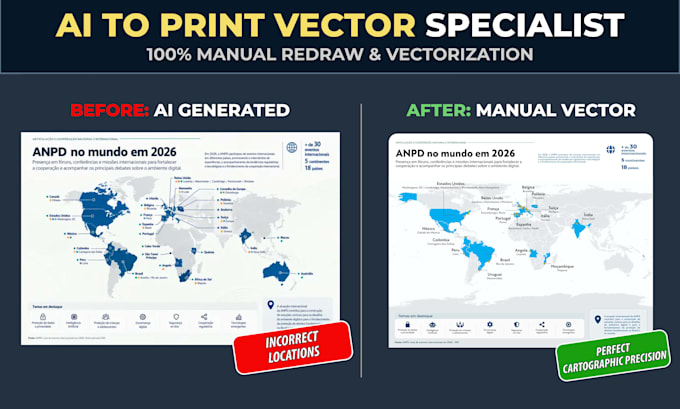 manually redraw and vectorize your ai art for print