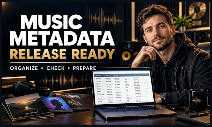prepare and organize music metadata for digital distribution