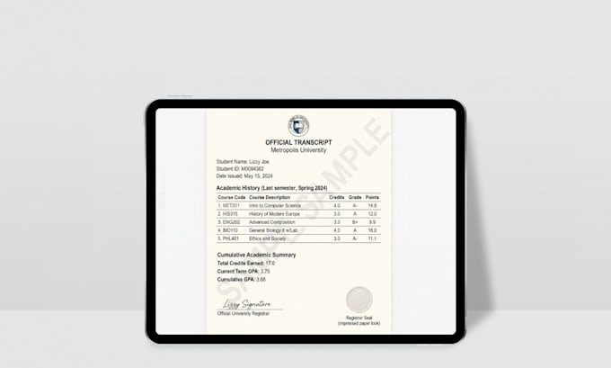 design  academic transcript college certificate  grade report template