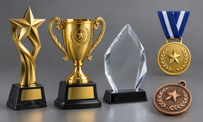 create custom 3d trophy, medal and award models