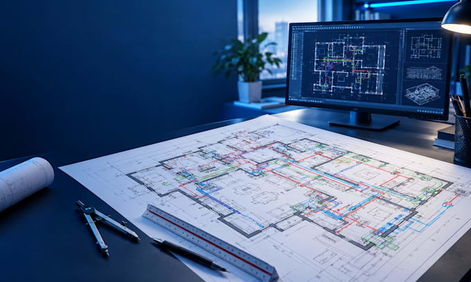 Draw your electrical, mep drawings, permit drawings, plumbing plan ...