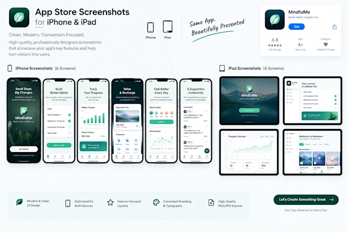 create ios app store screenshots for iphone and ipad apps
