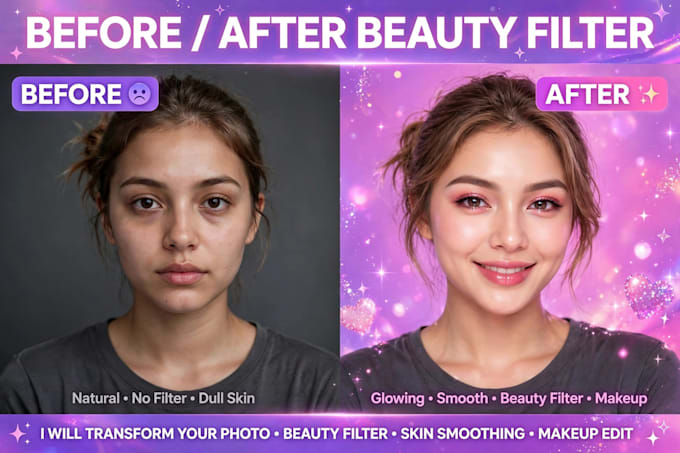 create tiktok beauty filter makeup glow smooth skin filter