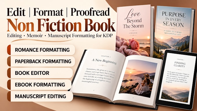 edit format proofread non fiction book editing memoir manuscript formatting kpd