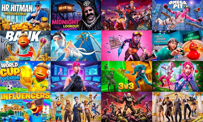 make cool 3d fortnite HD thumbnail