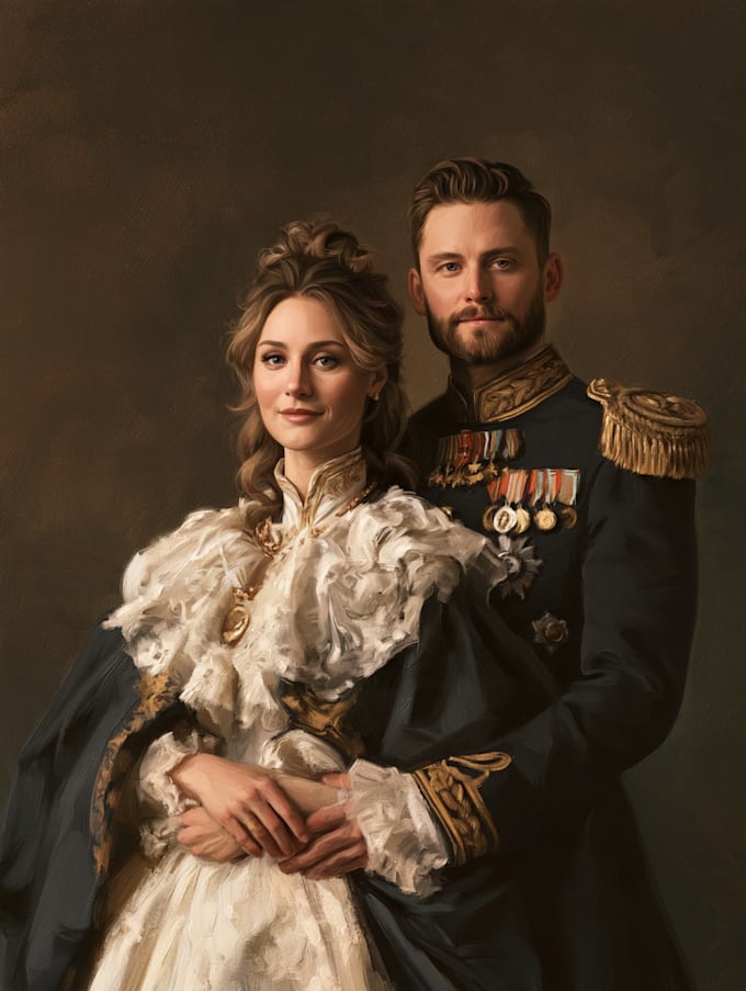 make a royal king or queen portrait for a gift