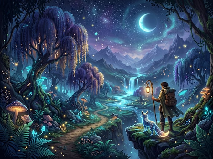 create a beautiful digital illustration