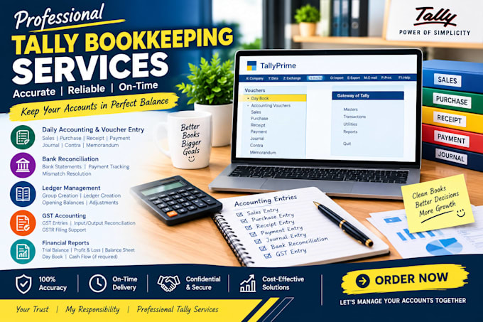 manage tally prime accounting and gst records