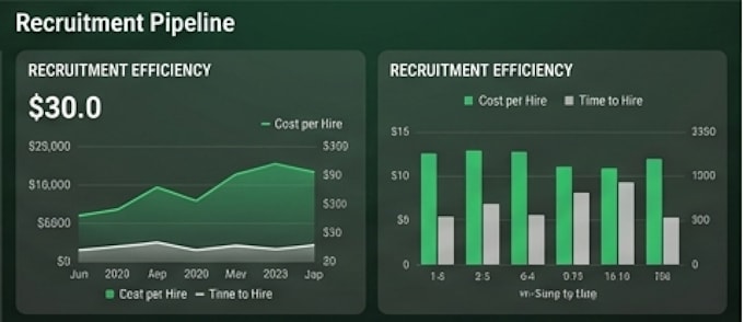 create excel HR dashboards, payroll reports and pf esi compliance tracker