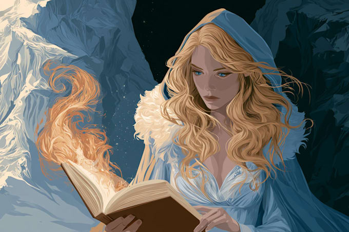 create professional fantasy novel cover artwork