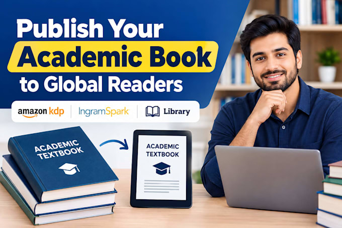publish academic ebook to online bookstore, library, amazon KDP and ingramspark