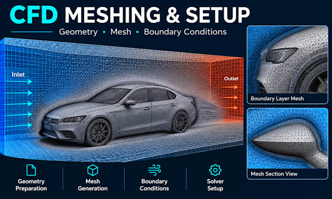 perform cfd simulation and fluid flow analysis and cae