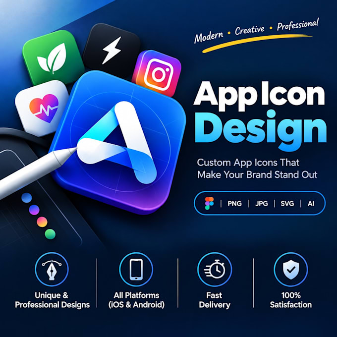 design professional android and ios app icons