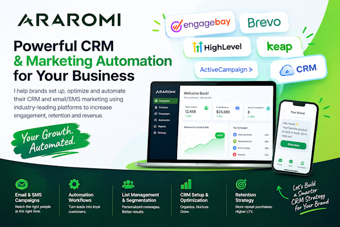 setup engagebay brevo gohighlevel keap activecampaign crm