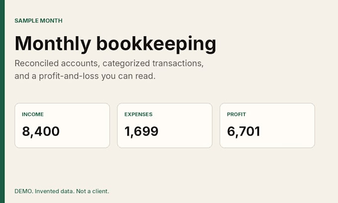keep your small business books current for a month