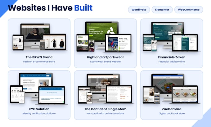 build a responsive wordpress website or woocommerce store with elementor