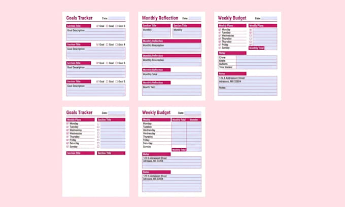 design interactive fillable PDF workbooks, journals, and planners