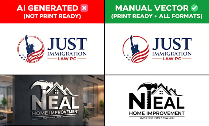 fix, recreate, and manually vectorize your ai generated logo