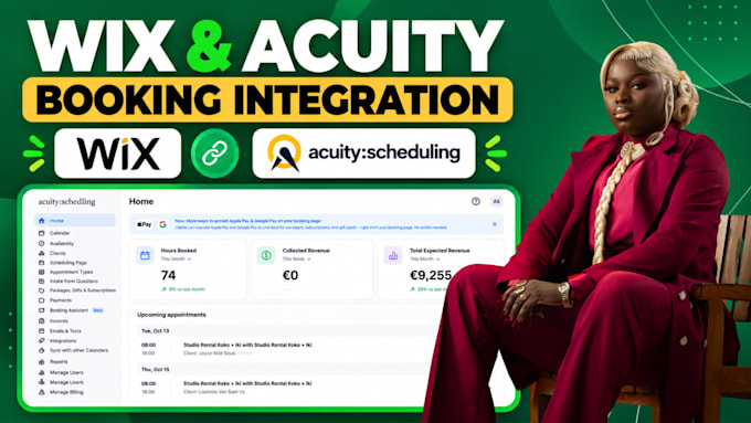 set up wix bookings and acuity scheduling for your business
