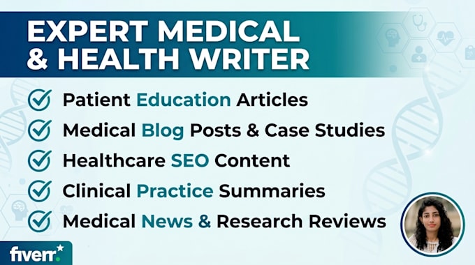 write professional medical articles and health blog posts