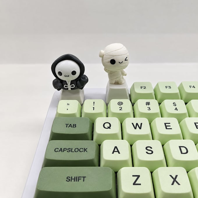 sculpt custom 3d printable artisan keycap models for gaming keyboards and anime