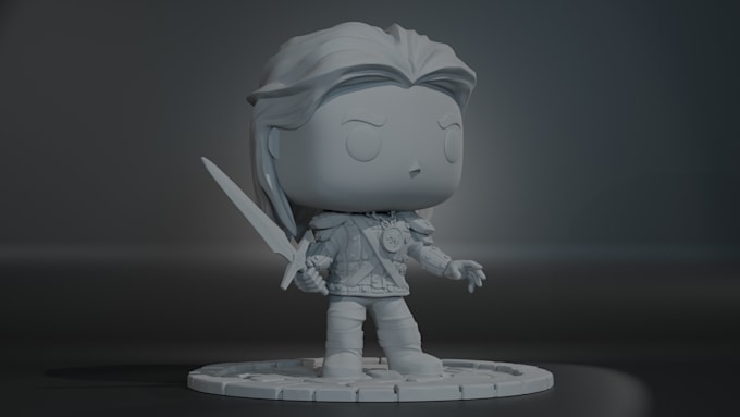 create custom 3d funko pop model print ready stl file