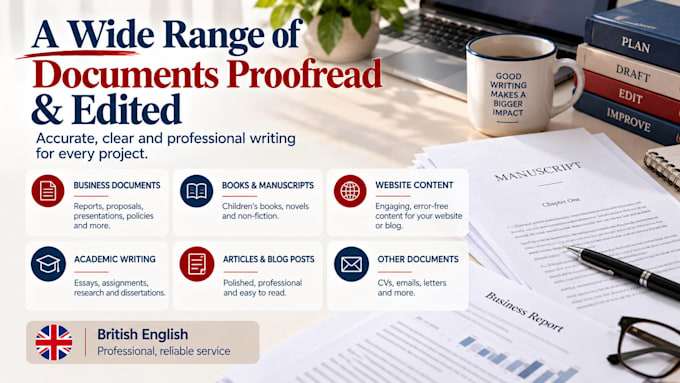 proofread and edit your documents in british english