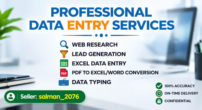 do professional data entry and b2b lead generation
