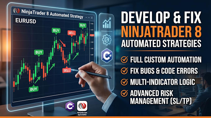 develop or fix your ninjatrader 8 automated trading strategy