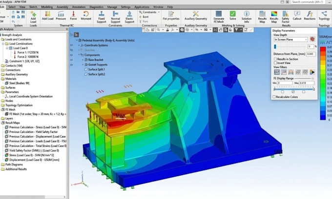 perform ansys fea analysis structural stress simulation mechanical part testing