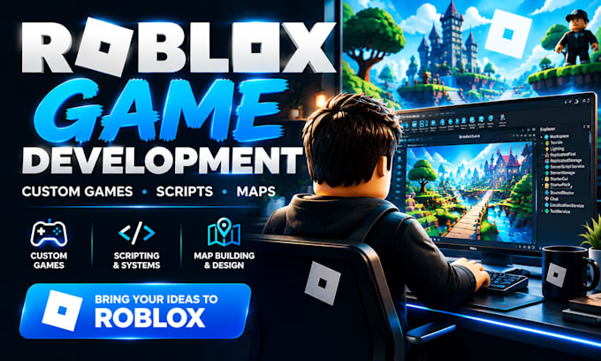 be your professional roblox game developer for custom scripting, maps, UI design