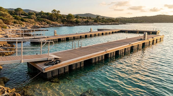 design  pontoon boats, floating docks and marine structures