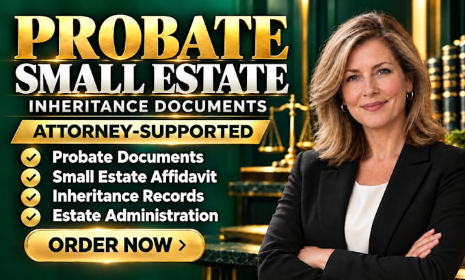 organize probate, small estate affidavit and inheritance documents