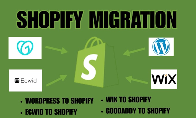 do godaddy to shopify migration, migrate wix website to shopify design