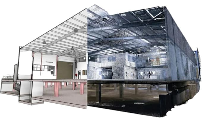 convert point cloud scans into revit bim models and as built drawings
