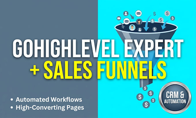 set up gohighlevel CRM workflows and lead generation funnels