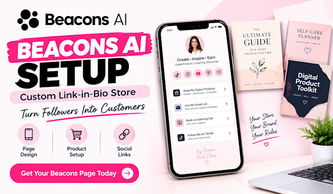 set up and customize your beacons ai link in bio store