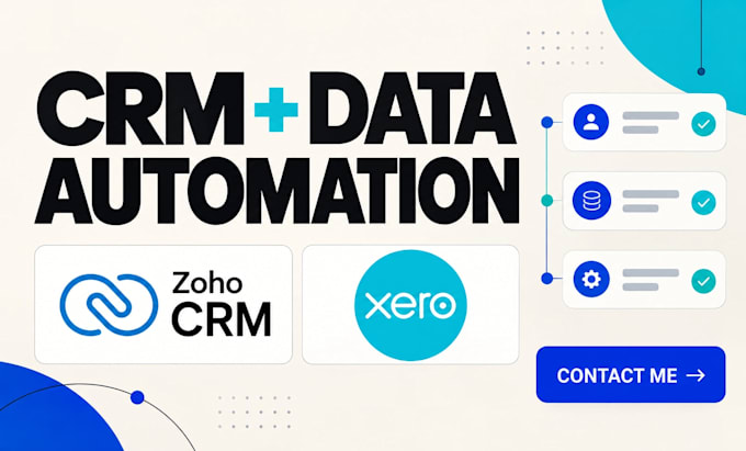 setup zoho xero crm accounting data sync integration automation workflows