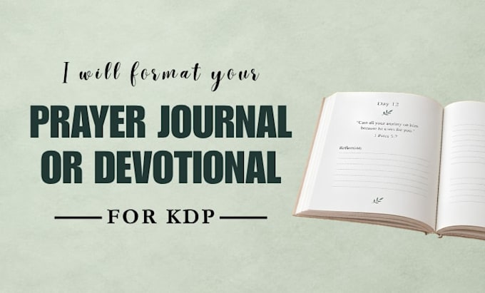 format your prayer journal or devotional for amazon KDP