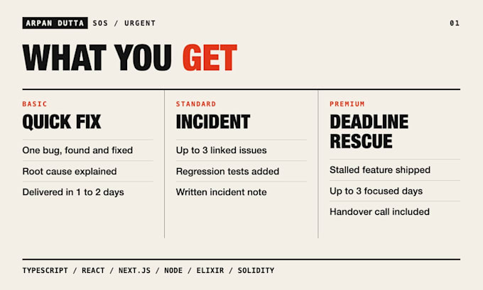fix your urgent bug in 48 hours or you pay nothing