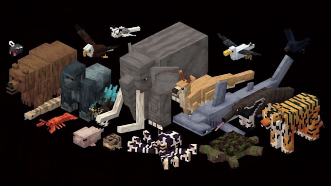create minecraft 3d models, mobs, and custom characters