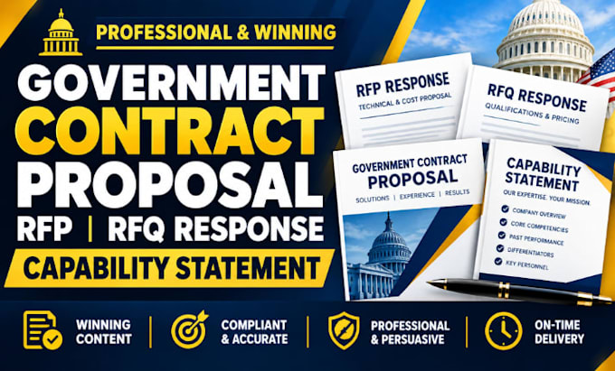 write government contract proposal rfp rfq response capability statement