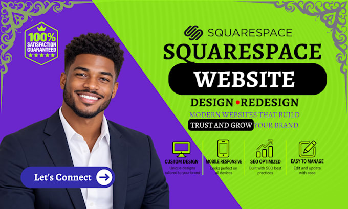 build squarespace website design, or redesign modern squarespace website