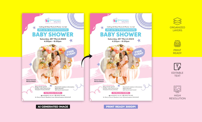 redesign your ai generated flyer for professional printing