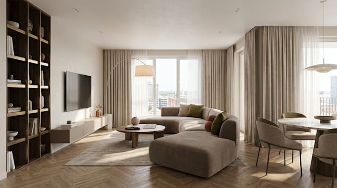 design your living room with stylish 3d visualization