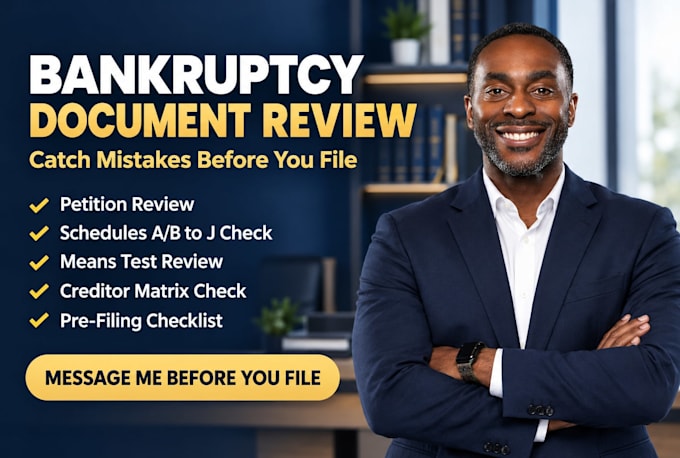 review your bankruptcy documents for errors before you file