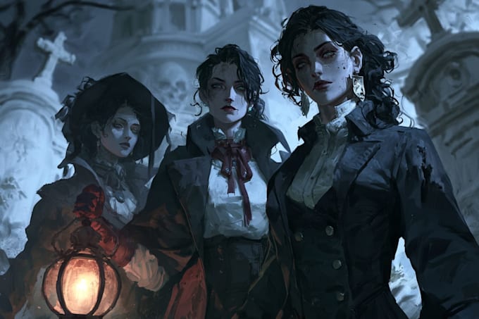 draw horror character design illustration