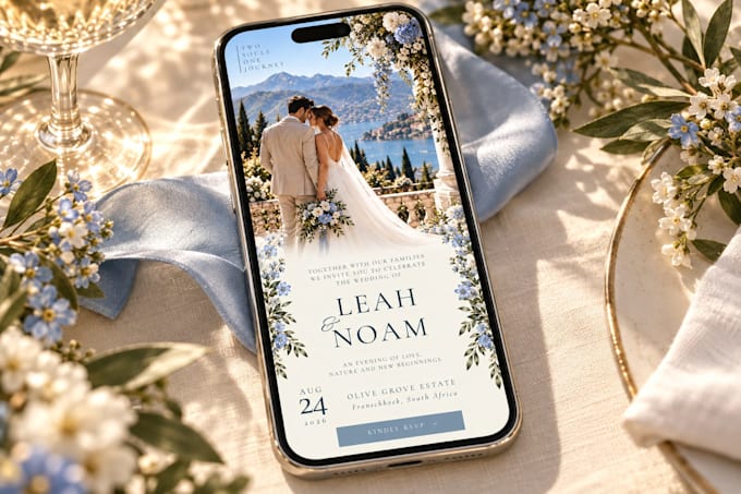 design luxury wedding invitations for print or mobile